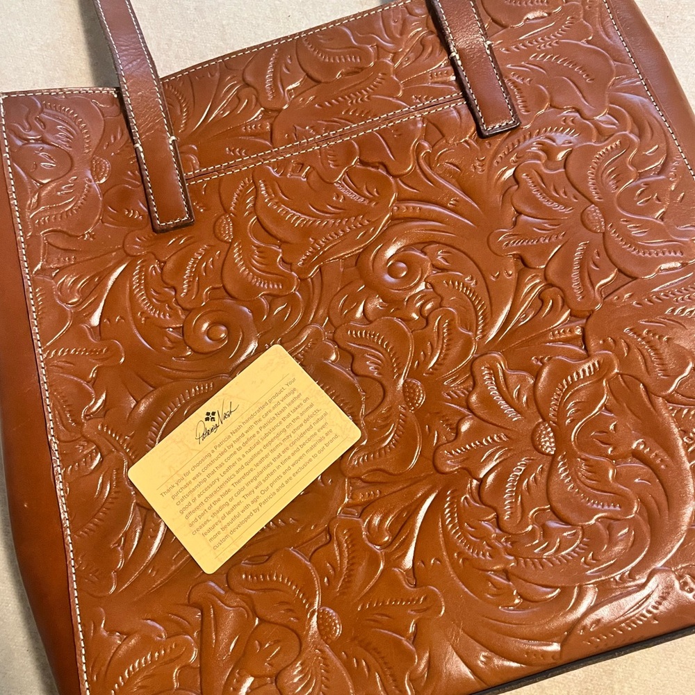 Patricia Nash leather tooled Tote bag